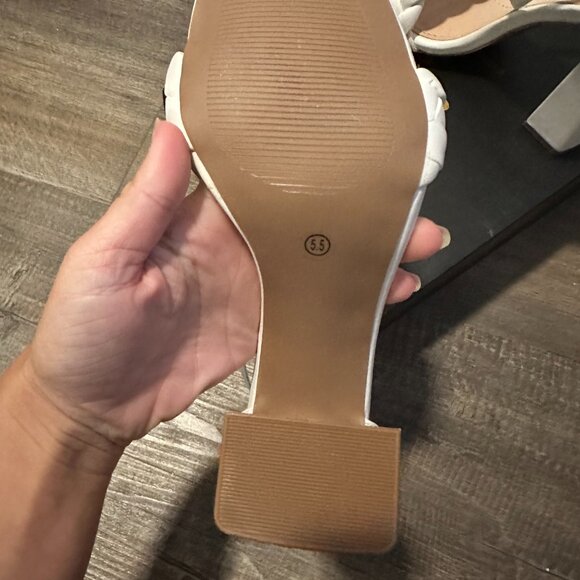 Lulu's women's heel sandals - 5.5 - White (never worn) - Picture 3 of 4